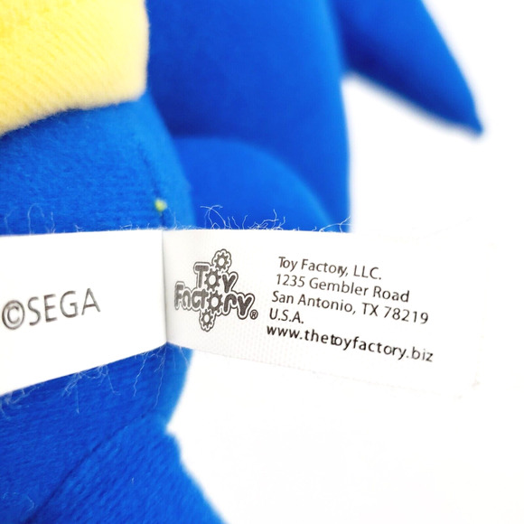 Sonic The Hedgehog Sega Plush Boy's 12" Blue Stuffed Animal Toy Factory Gaming - Picture 6 of 8